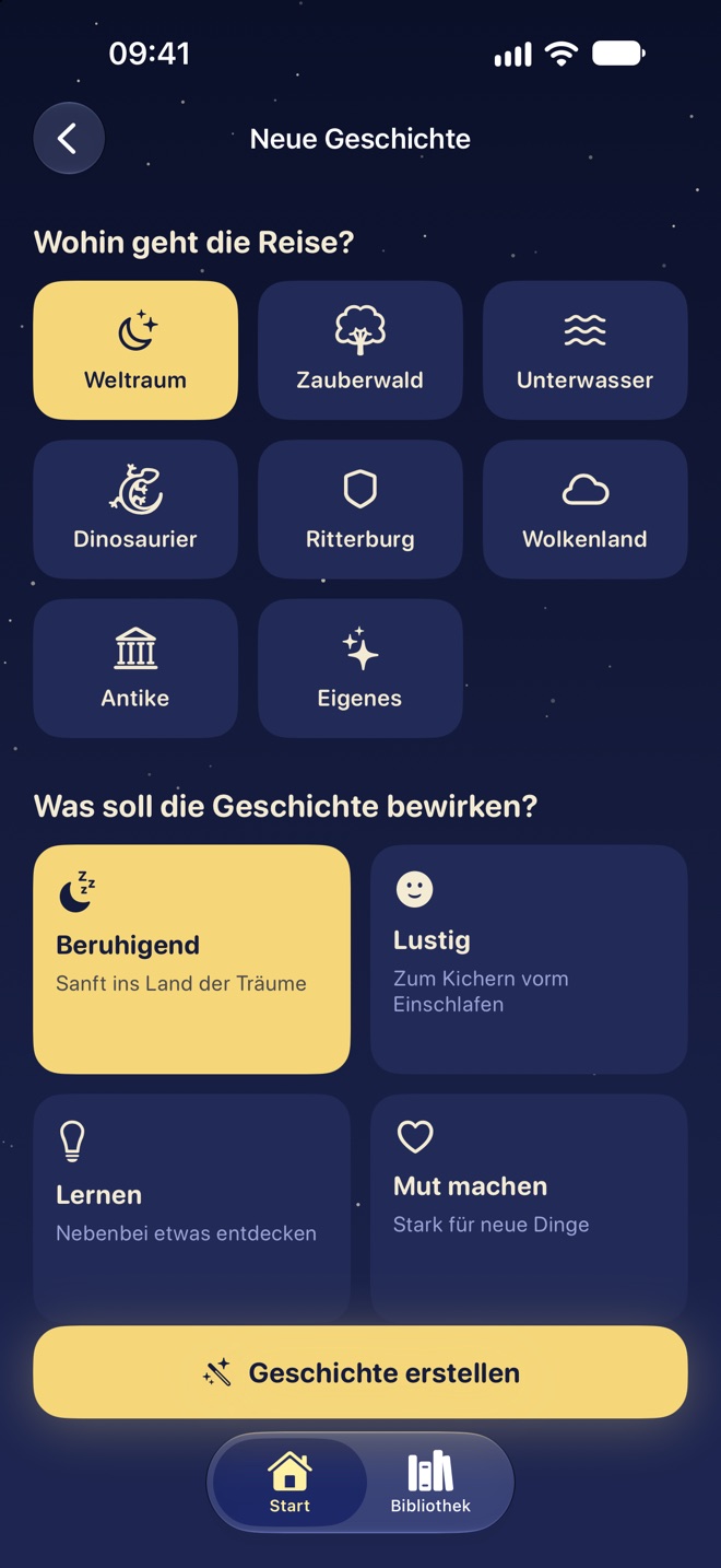 Eine neue Geschichte gestalten