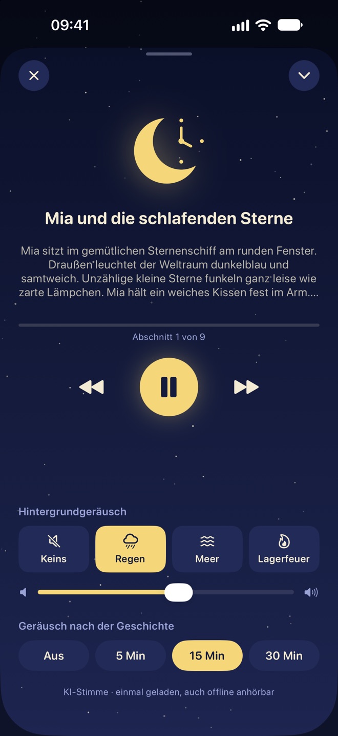 Vorlesen mit Hintergrundgeräusch